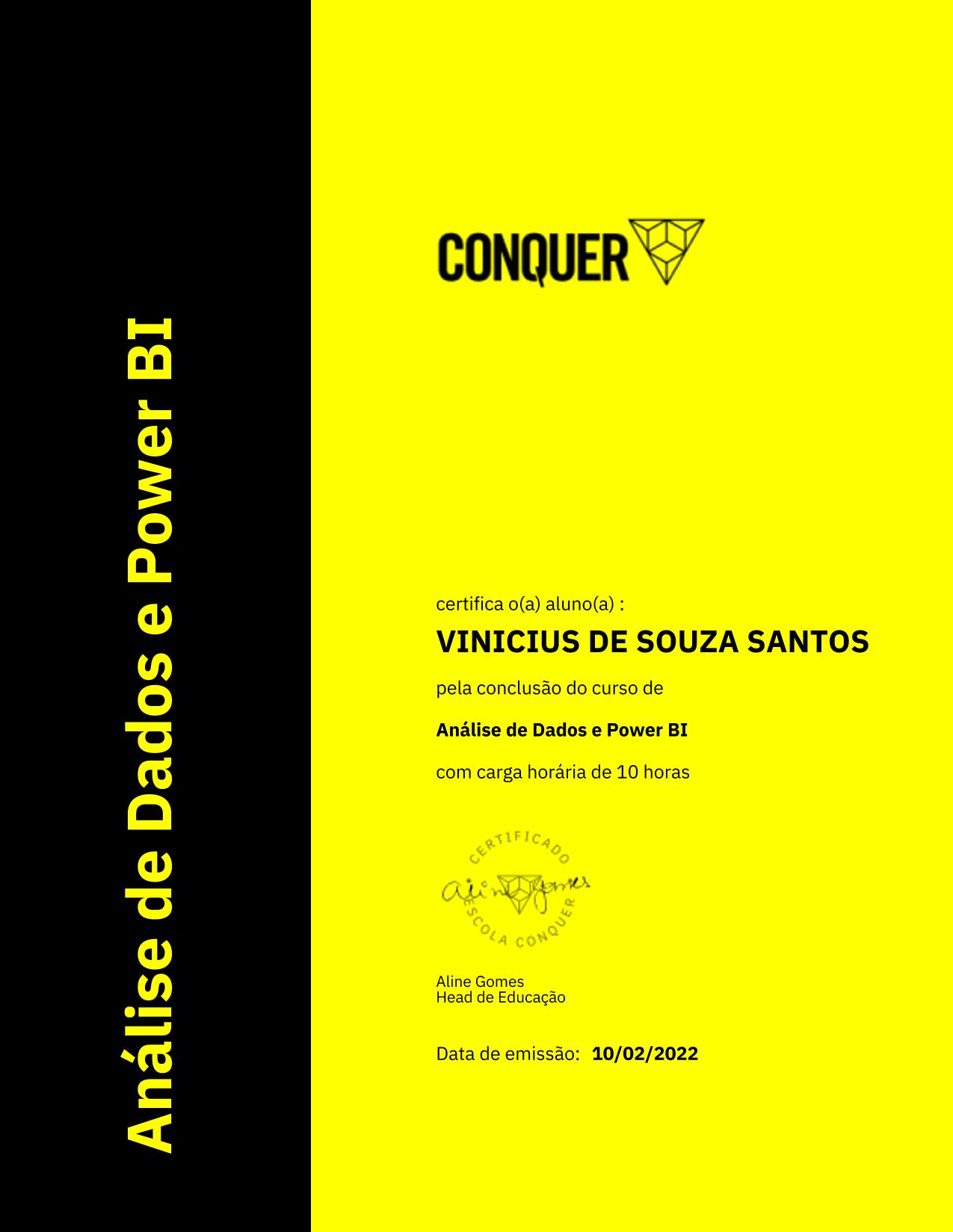 Certificado de Análise de Dados e Power BI